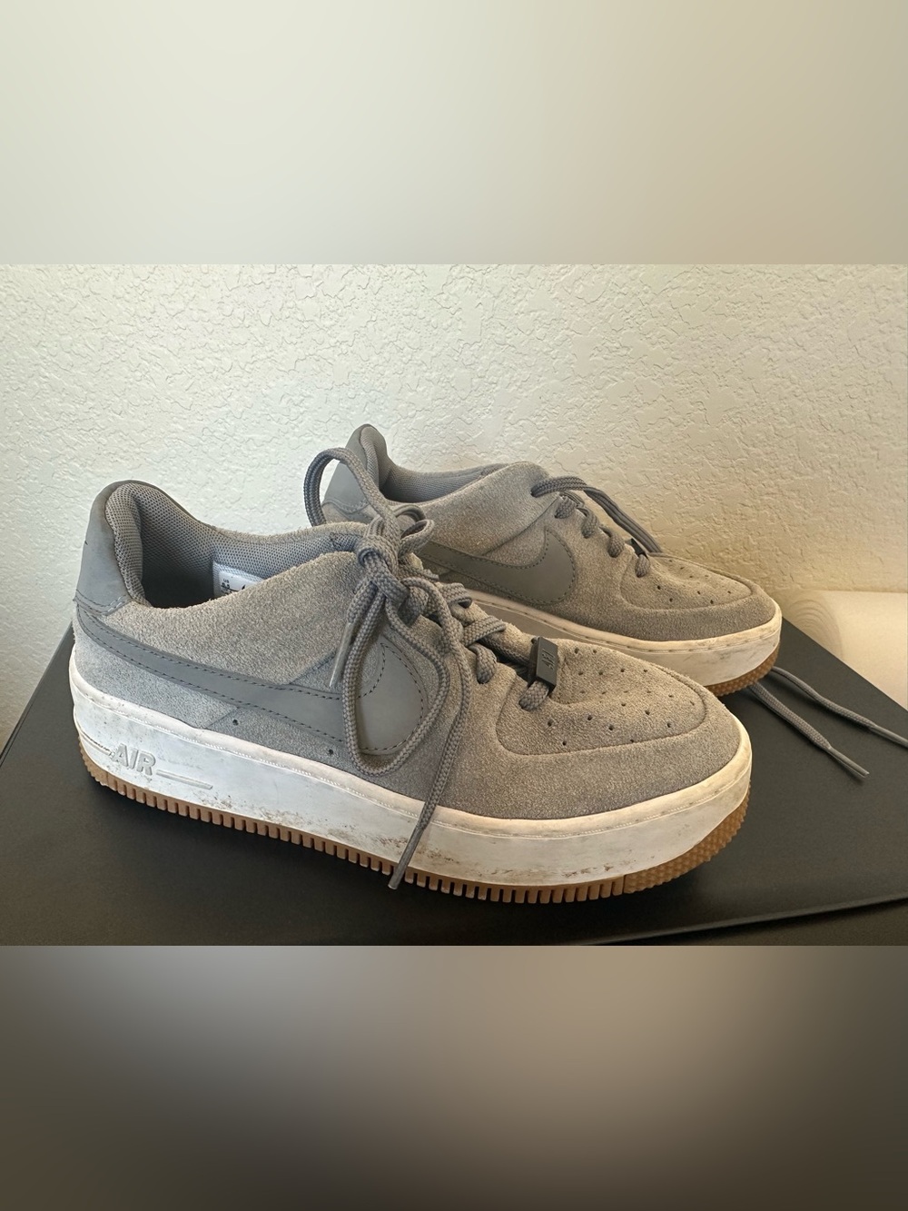 Nike  Gray Suede Air Force 1 Low Sneakers